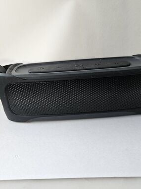 Black Portable Bluetooth Speaker with Front Grill